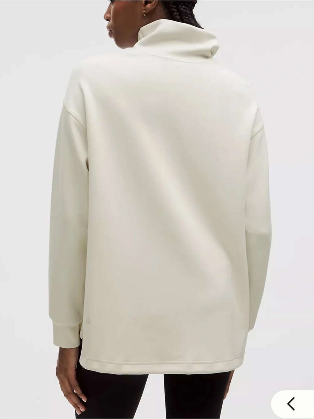 NWT Lululemon Softstreme Funnel-Neck Long Pullover in Bone Sz XL